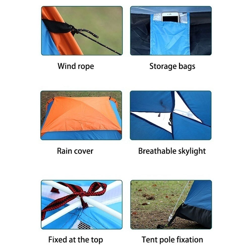 Cheap Goat Tents Outdoor Automatic Tents Camping Waterproof Tents 1 or  2 People Portable folding tent Beach Camping Travel Hunting Tents 
